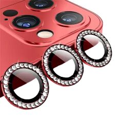 BİNANO IPHONE 14 PRO/14 PRO MAX TAŞLI KIRMIZI KAME