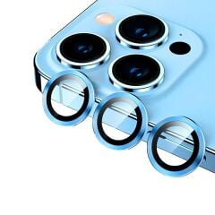 BİNANO METAL RİNG IPHONE 14 PRO/14 PRO MAX DENİZ MAVİSİ KAMERA KORUYUCU