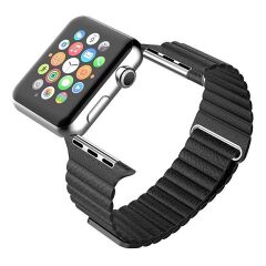 E2M APPLE WATCH 38-40-41MM KRD-06 DERI BÜKME BORDO KORDON