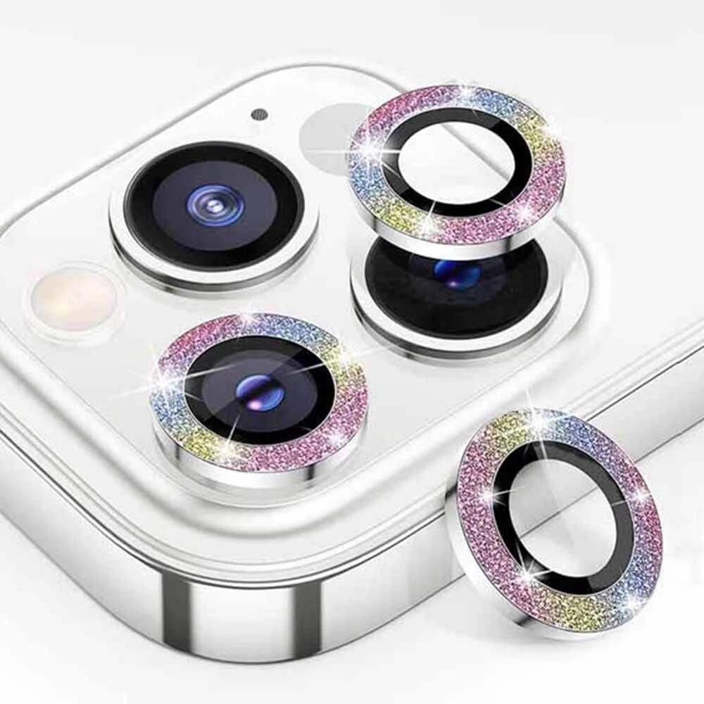 BİNANO IPHONE 12 PRO DIAMOND KARIŞIK PEMBE CAMERA KORUYUCU