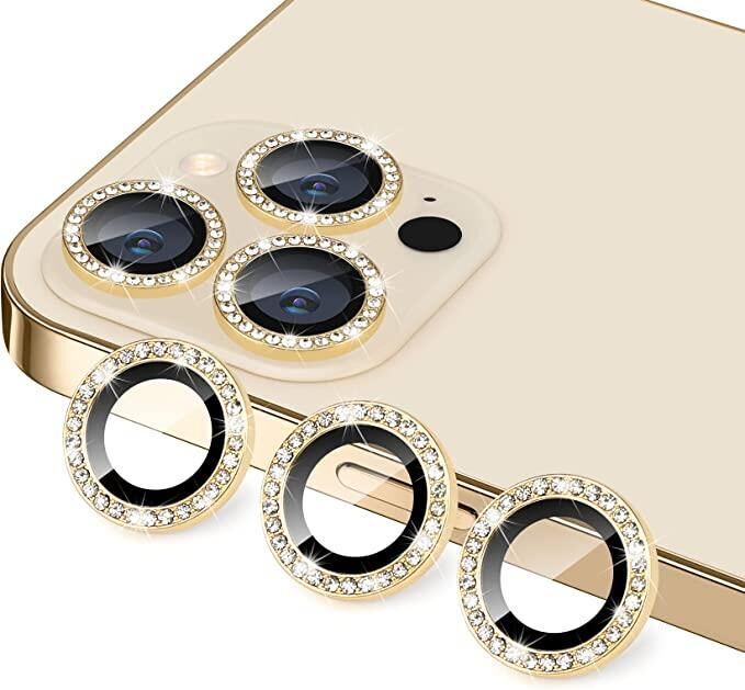 BİNANO IPHONE 12 PRO DIAMOND GOLD CAMERA KORUYUCU