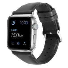 E2M APPLE WATCH 38-40MM KRD-10 DERI SIYAH KORDON