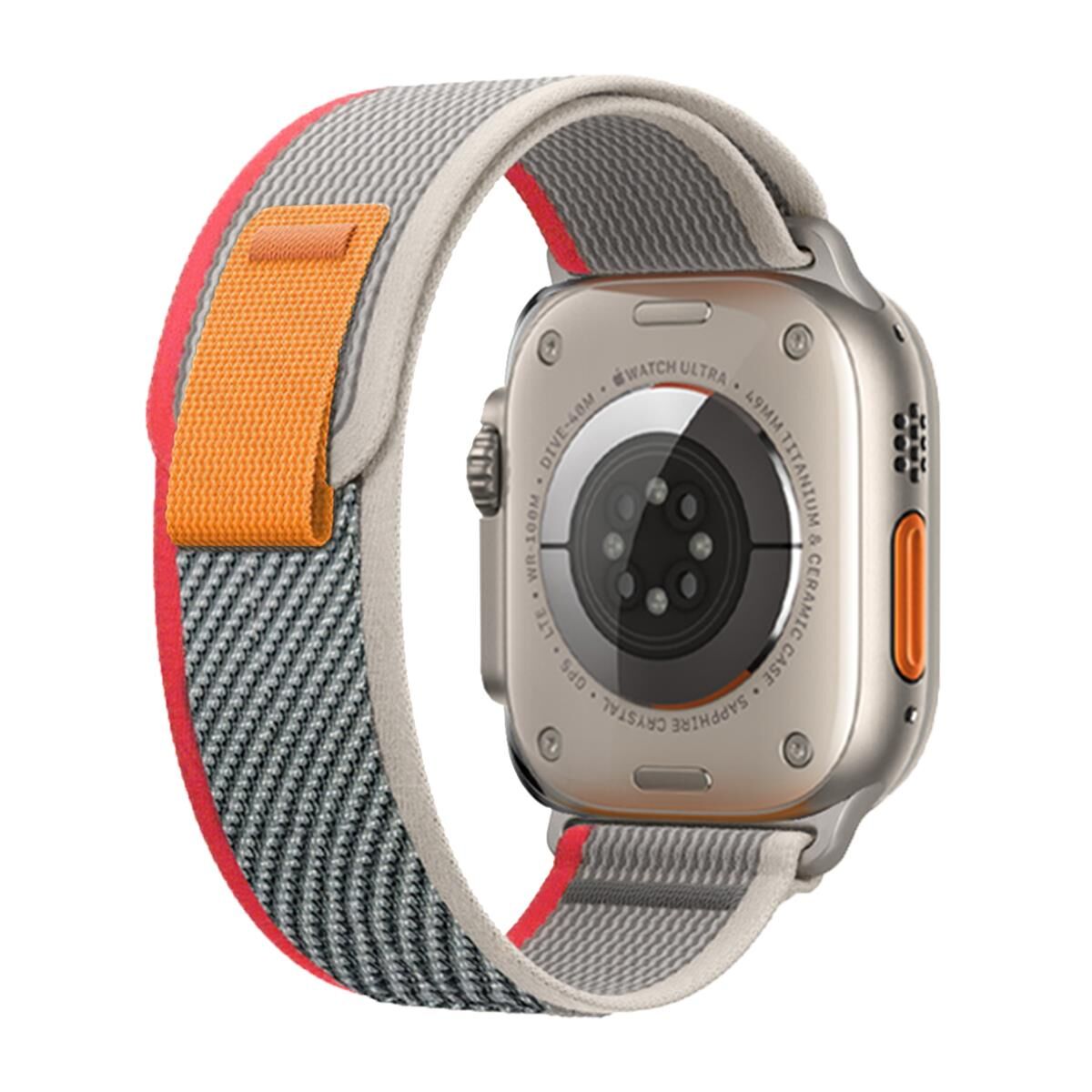 E2M APPLE WATCH 38-40-41MM KRD-27 TRIAL ÇİFT RENKLİ GRİ KORDON