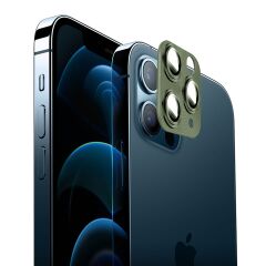 BİNANO IPHONE 12 PRO 360 METAL KOYU YEŞİL CAMERA KORUYUCU