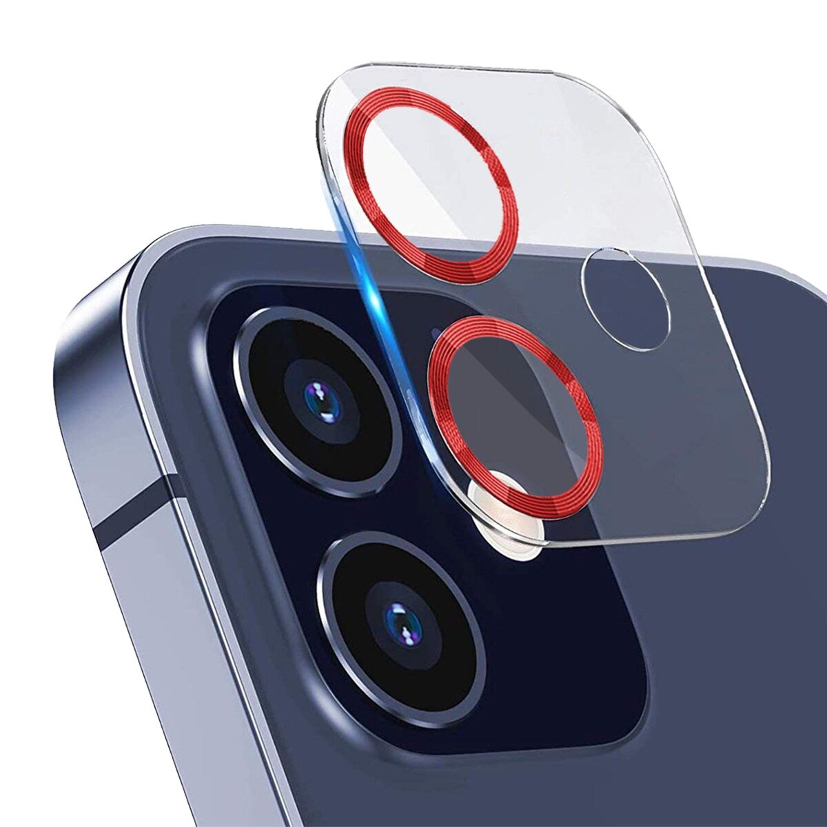 BİNANO IPHONE 12 3D PRO KIRMIZI CAMERA KORUYUCU