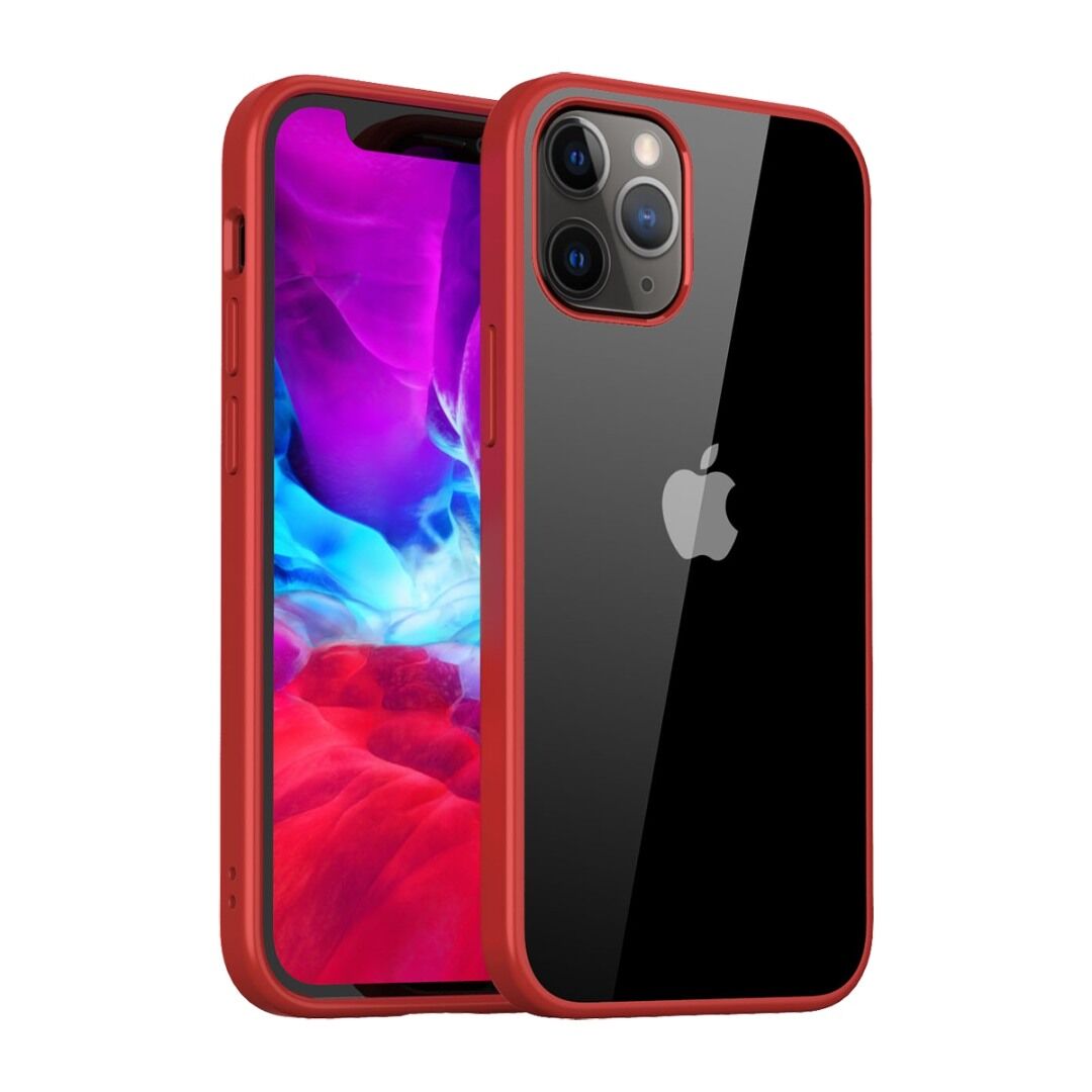 BİKAPAK ELIT SHINE IPHONE 12 PRO MAX FULL KIRMIZI