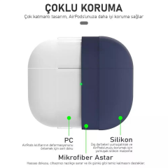 E2M AIRPODS PRO 3 KILIF SENSE SİLİKON KOYU YEŞİL