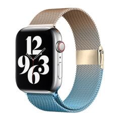 E2M APPLE WATCH 42-44-45-46-49MM KRD-31 METAL ÇİFT RENKLİ GOLD KORDON