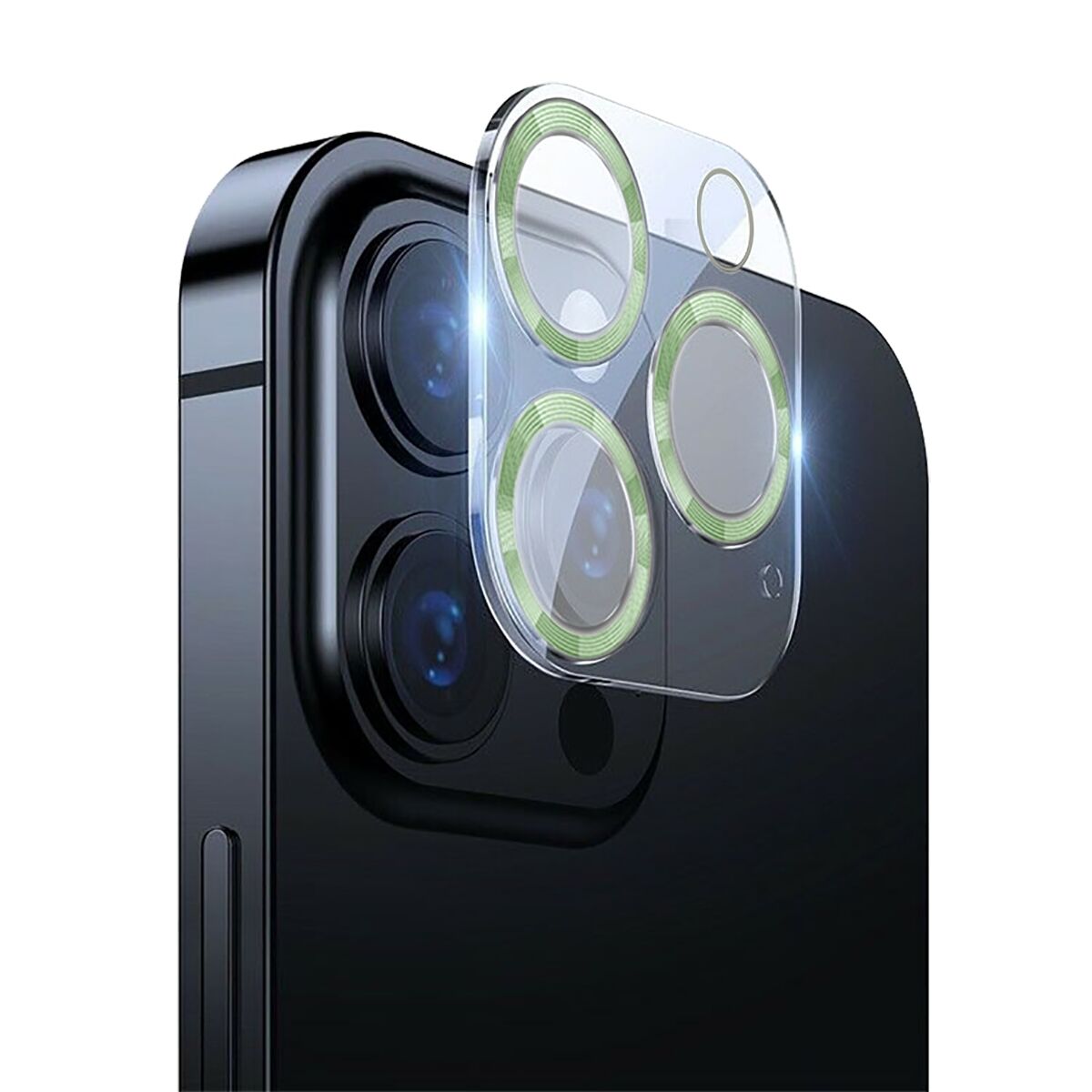 BİNANO IPHONE 12 PRO 3D PRO AÇIK YEŞİL CAMERA KORUYUCU