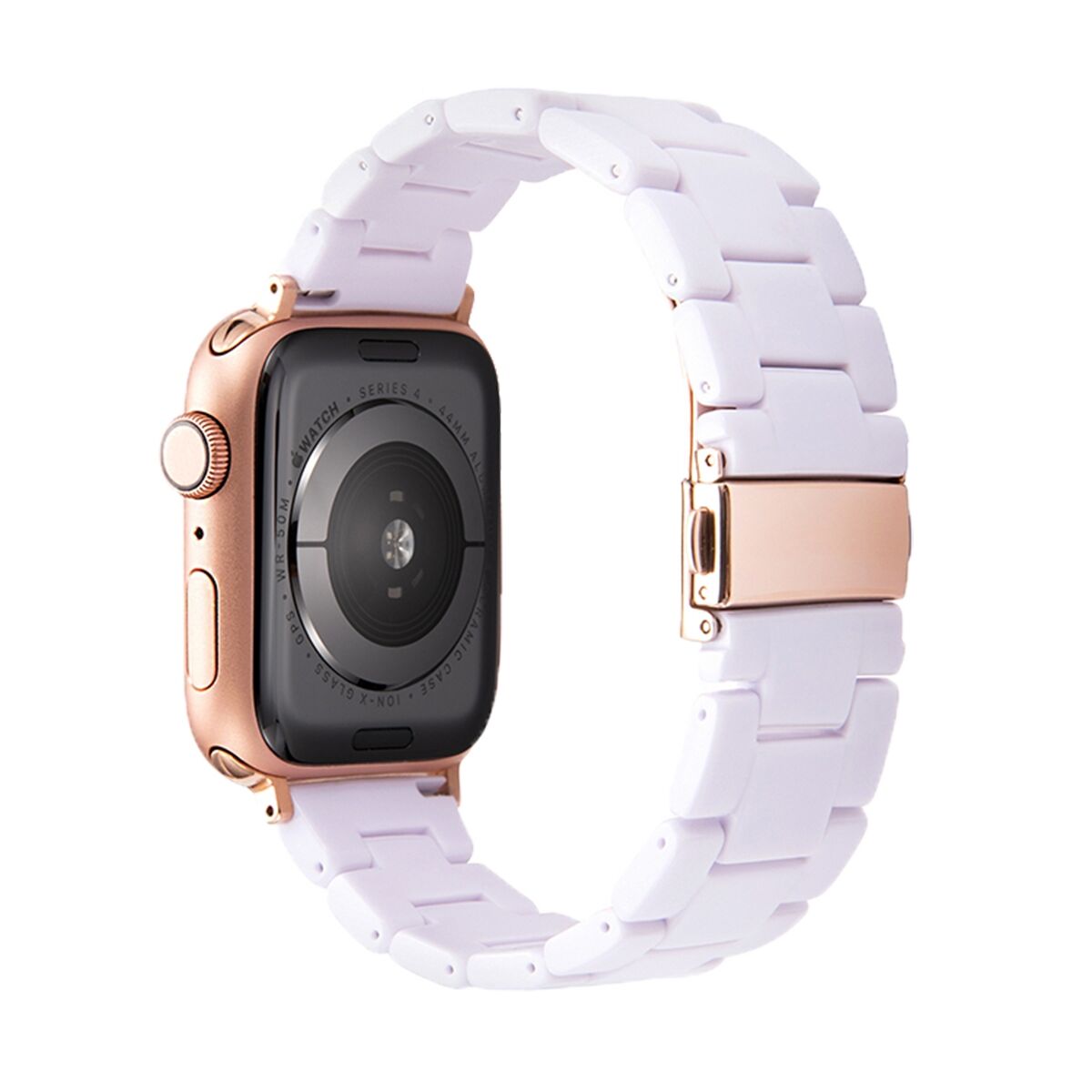 E2M Apple Watch 42-44-45-46-49mm KRD-25 Resin Beyaz Kordon