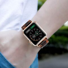 E2M Apple Watch 42-44-45-46-49mm KRD-25 Resin Beyaz Kordon