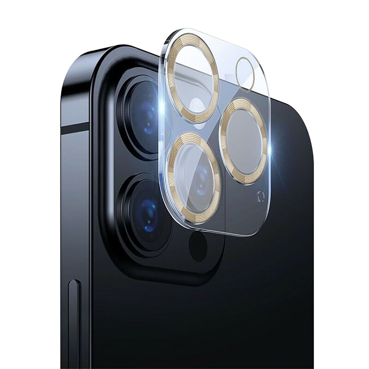 BİNANO IPHONE 12 PRO 3D PRO RETRO GOLD CAMERA KORU