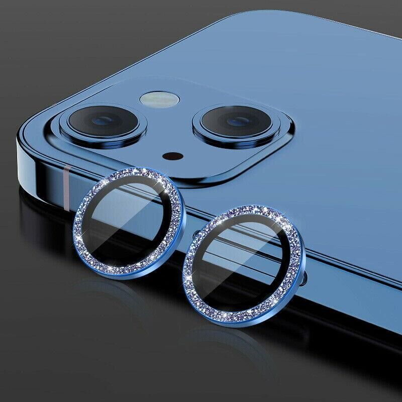 BİNANO IPHONE 12 DIAMOND MAVİ CAMERA KORUYUCU