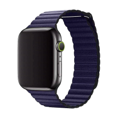 E2M APPLE WATCH 42-44MM KRD-06 DERİ BÜKME LACİVERT KORDON
