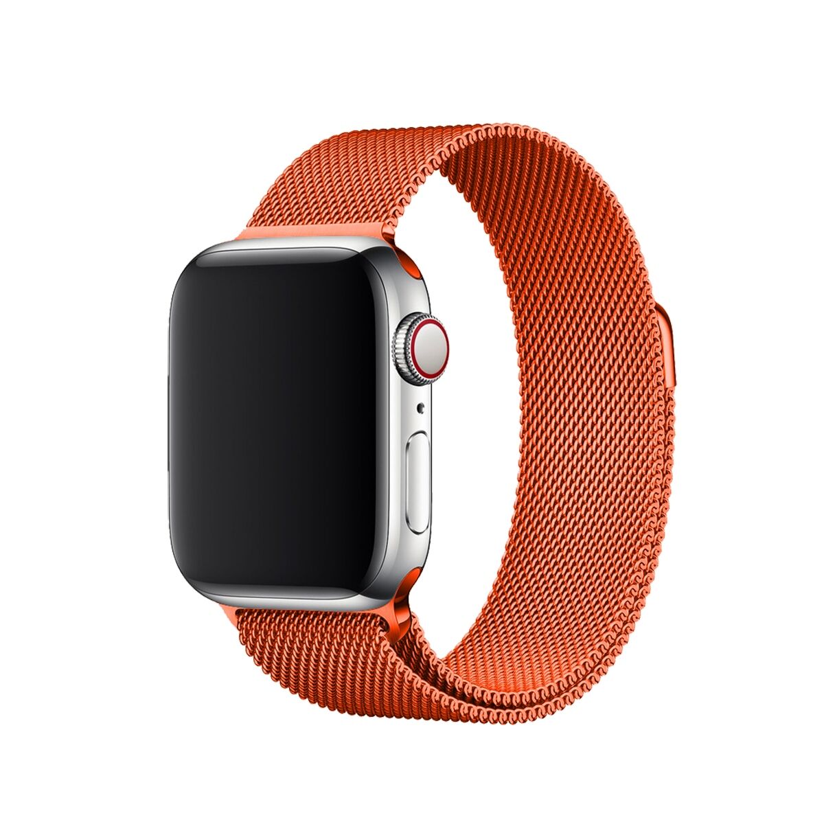 E2M APPLE WATCH 42-44-45-46-49MM KRD-01 METAL HASIR TURUNCU KORDON