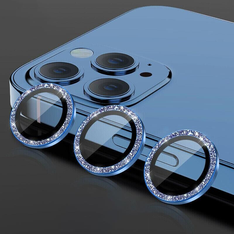 BİNANO IPHONE 12 PRO DIAMOND MAVİ CAMERA KORUYUCU