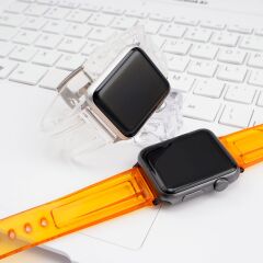 E2M Apple Watch 38-40-41mm KRD-23 Transparent Lacivert Kordon