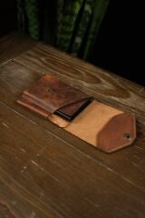 BİDERİ EPHESUS HAKİKİ DERİ ÇITÇITLI KALEMLİ CÜZDAN ANTRASİT