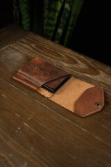 BİDERİ EPHESUS HAKİKİ DERİ ÇITÇITLI KALEMLİ CÜZDAN ANTRASİT