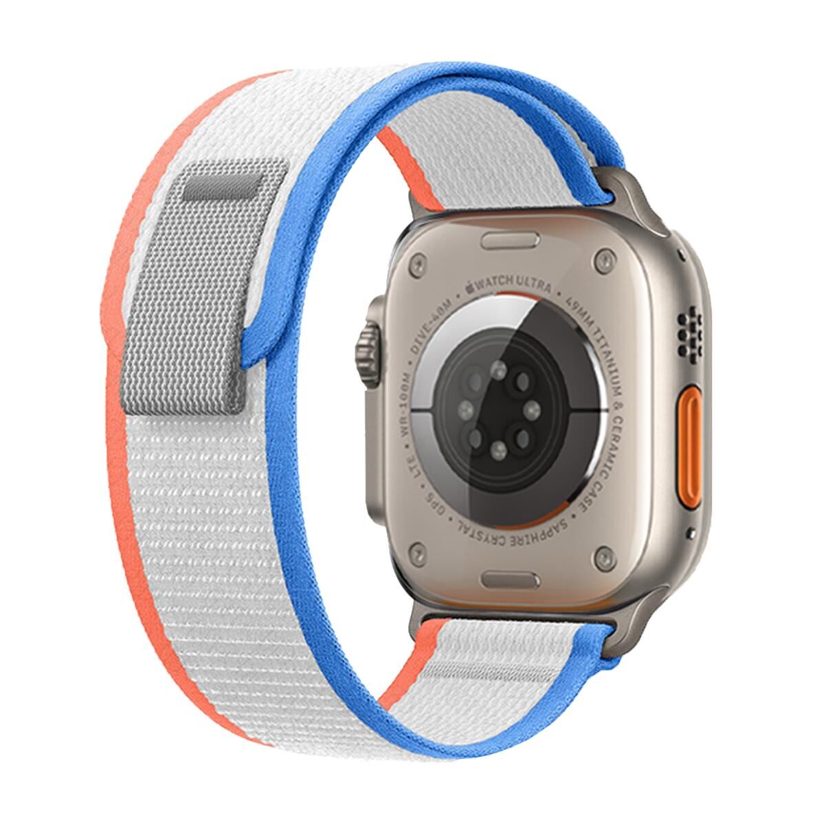 E2M APPLE WATCH 42-44-45-46-49MM KRD-27 TRIAL ÇİFT RENKLİ BEYAZ KORDON
