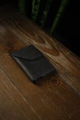 BİDERİ ASPENDOS HAKİKİ DERİ MAGSAFE MEKANİZMALI KARTLIK ANTRASİT