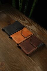 BİDERİ ASPENDOS HAKİKİ DERİ MAGSAFE MEKANİZMALI KARTLIK ANTRASİT