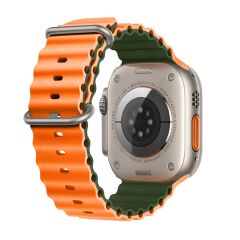 E2M APPLE WATCH 42-44-45-46-49MM KRD-28 OCEAN ÇİFT RENKLİ TURUNCU KORDON