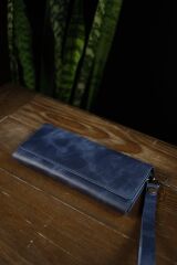 BİDERİ ASOS HAKİKİ DERİ ÇOK FONKSİYONLU CÜZDAN LACİVERT