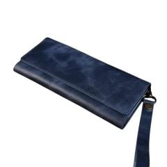 BİDERİ ASOS HAKİKİ DERİ ÇOK FONKSİYONLU CÜZDAN LACİVERT