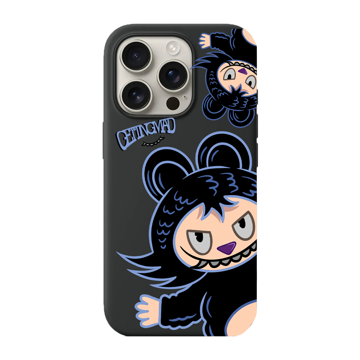 BİKAPAK Beast Desenli Kapak iPhone 12 Mini - Siyah