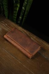 BİDERİ ASOS HAKİKİ DERİ ÇOK FONKSİYONLU CÜZDAN KAHVERENGİ