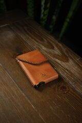 BİDERİ ASPENDOS HAKİKİ DERİ MAGSAFE MEKANİZMALI KARTLIK TABA