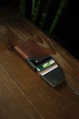 BİDERİ ASPENDOS HAKİKİ DERİ MAGSAFE MEKANİZMALI KARTLIK TABA