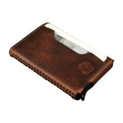 BİDERİ OLYMPOS HAKİKİ DERİ MAGSAFE MEKANİZMALI KARTLIK KAHVERENGİ