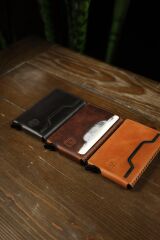 BİDERİ OLYMPOS HAKİKİ DERİ MAGSAFE MEKANİZMALI KARTLIK TABA