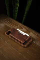 BİDERİ OLYMPOS HAKİKİ DERİ MAGSAFE MEKANİZMALI KARTLIK TABA