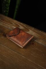 BİDERİ TROYA HAKİKİ DERİ ÇİFT KATLI CÜZDAN KAHVERENGİ