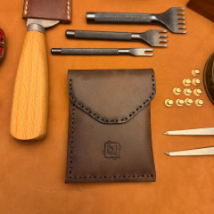 BİDERİ TROYA HAKİKİ DERİ ÇİFT KATLI CÜZDAN KAHVERENGİ