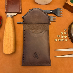 BİDERİ TROYA HAKİKİ DERİ ÇİFT KATLI CÜZDAN KAHVERENGİ