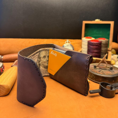 BİDERİ TROYA HAKİKİ DERİ ÇİFT KATLI CÜZDAN KAHVERENGİ