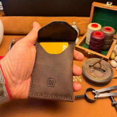 BİDERİ TROYA HAKİKİ DERİ ÇİFT KATLI CÜZDAN KAHVERENGİ