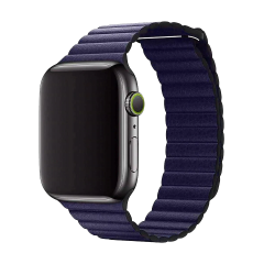 E2M APPLE WATCH 38-40MM KRD-06 DERİ BÜKME LACİVERT KORDON