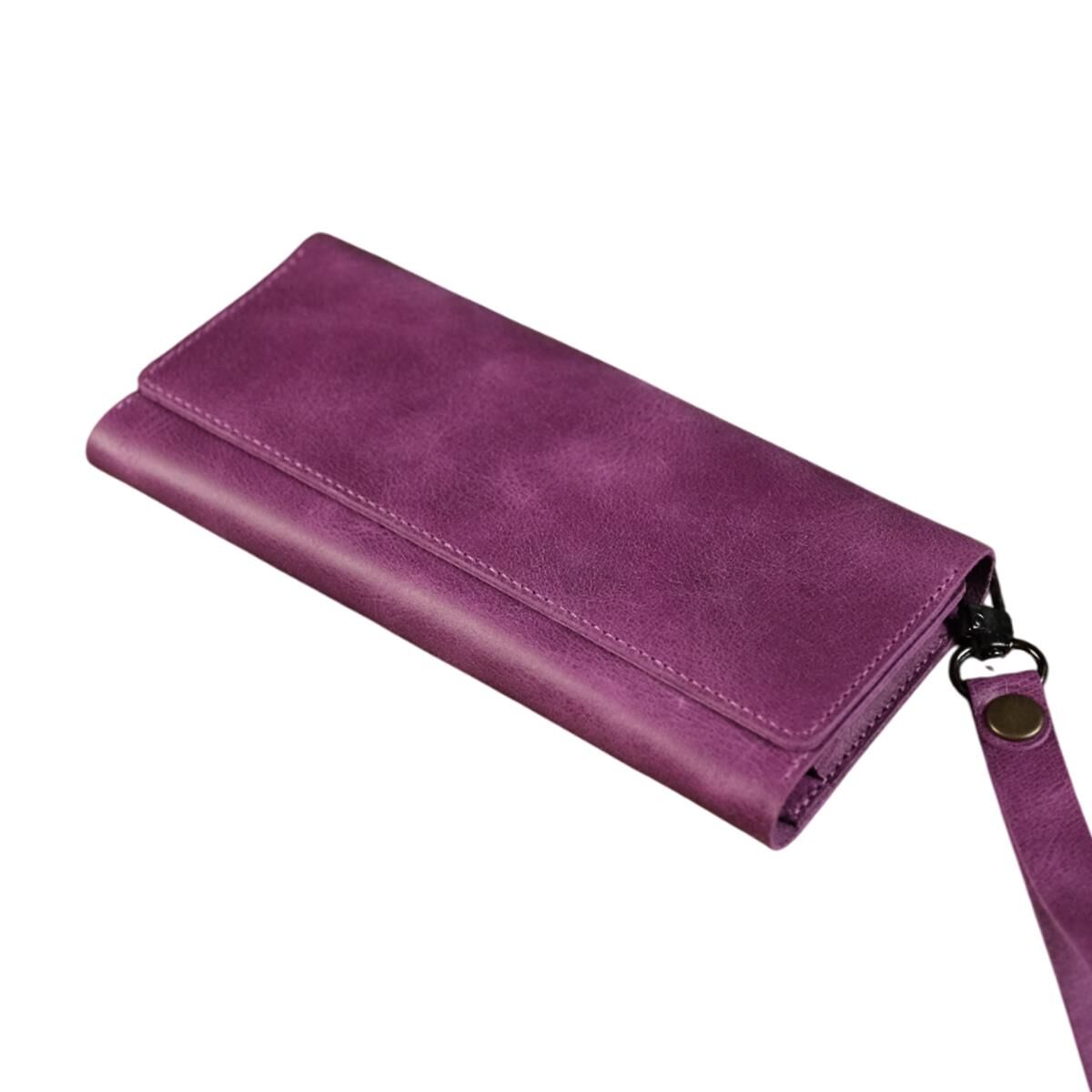 BİDERİ ASOS HAKİKİ DERİ ÇOK FONKSİYONLU CÜZDAN MOR