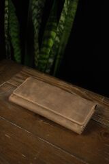 BİDERİ ASOS HAKİKİ DERİ ÇOK FONKSİYONLU CÜZDAN KUM