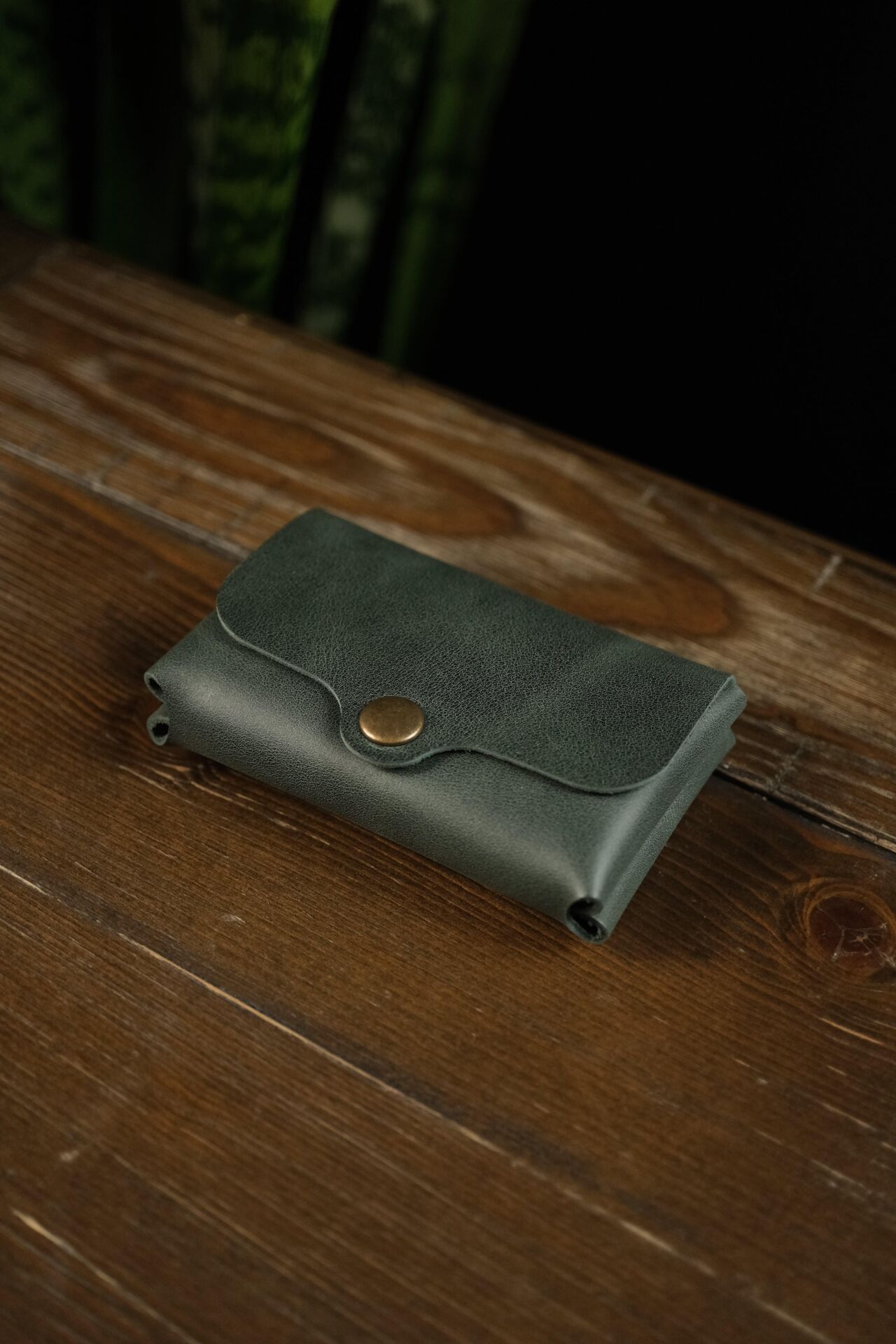 BİDERİ ZEUGMA HAKİKİ DERİ ÇITÇITLI CÜZDAN YEŞİL