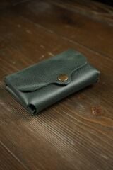 BİDERİ ZEUGMA HAKİKİ DERİ ÇITÇITLI CÜZDAN YEŞİL