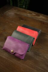 BİDERİ ZEUGMA HAKİKİ DERİ ÇITÇITLI CÜZDAN ANTRASİT