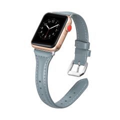 E2M Apple Watch 38-40mm KRD-13 Deri Mavi Kordon
