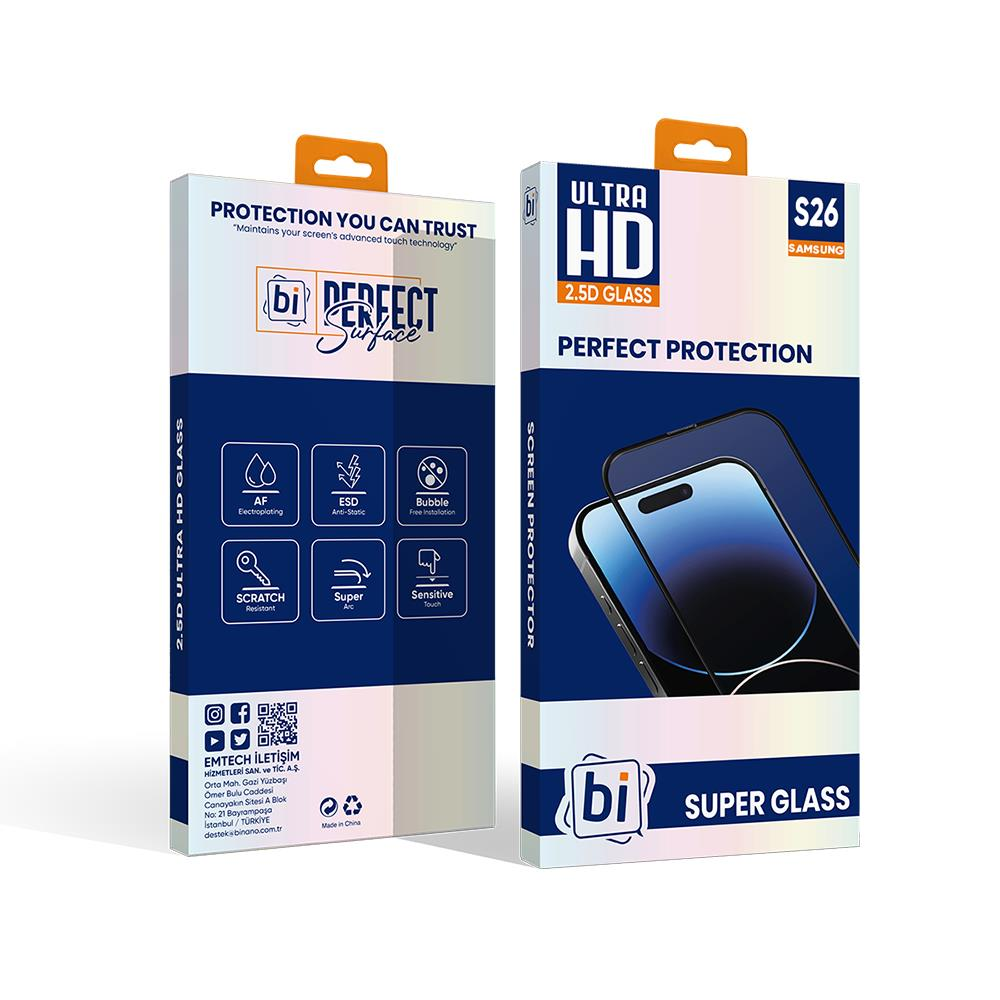 Bİ 2,5D SUPER GLASS SAMSUNG S26 EKRAN KORUYUCU