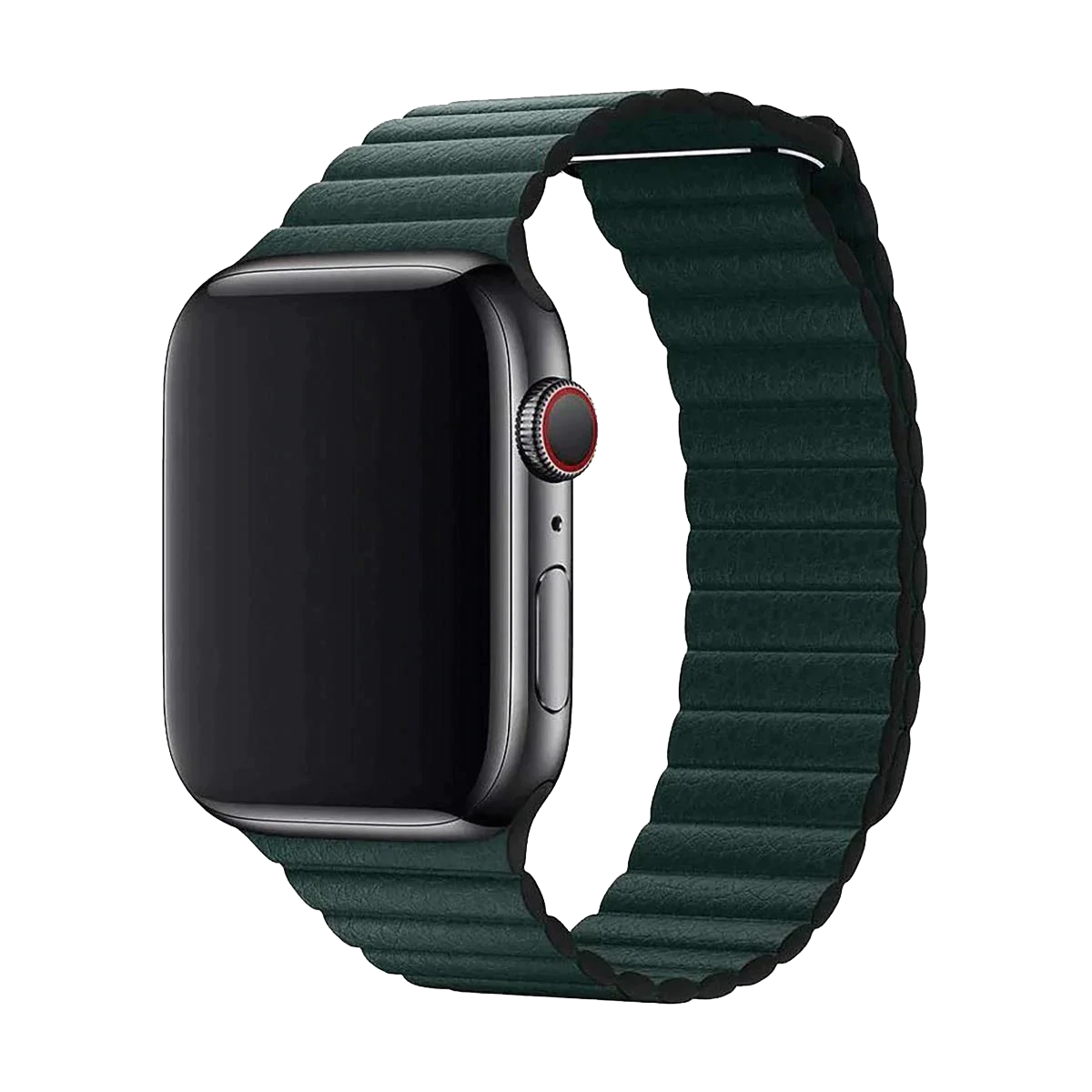 E2M APPLE WATCH 38-40-41MM KRD-06 DERI BÜKME YEŞİL KORDON